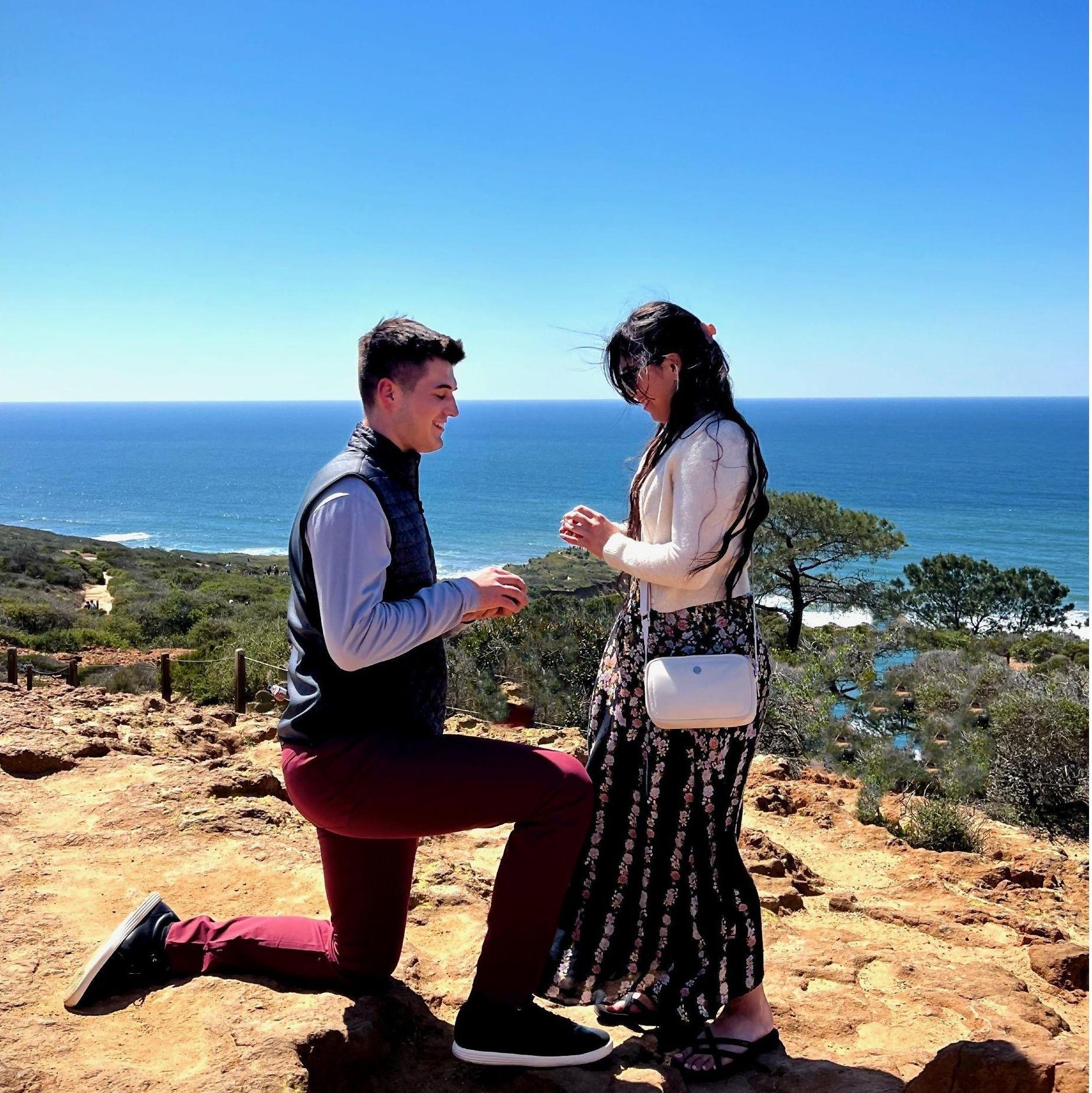 March 26, 2023 - Ryan pops the big question at Torrey Pines Nature Reserve!