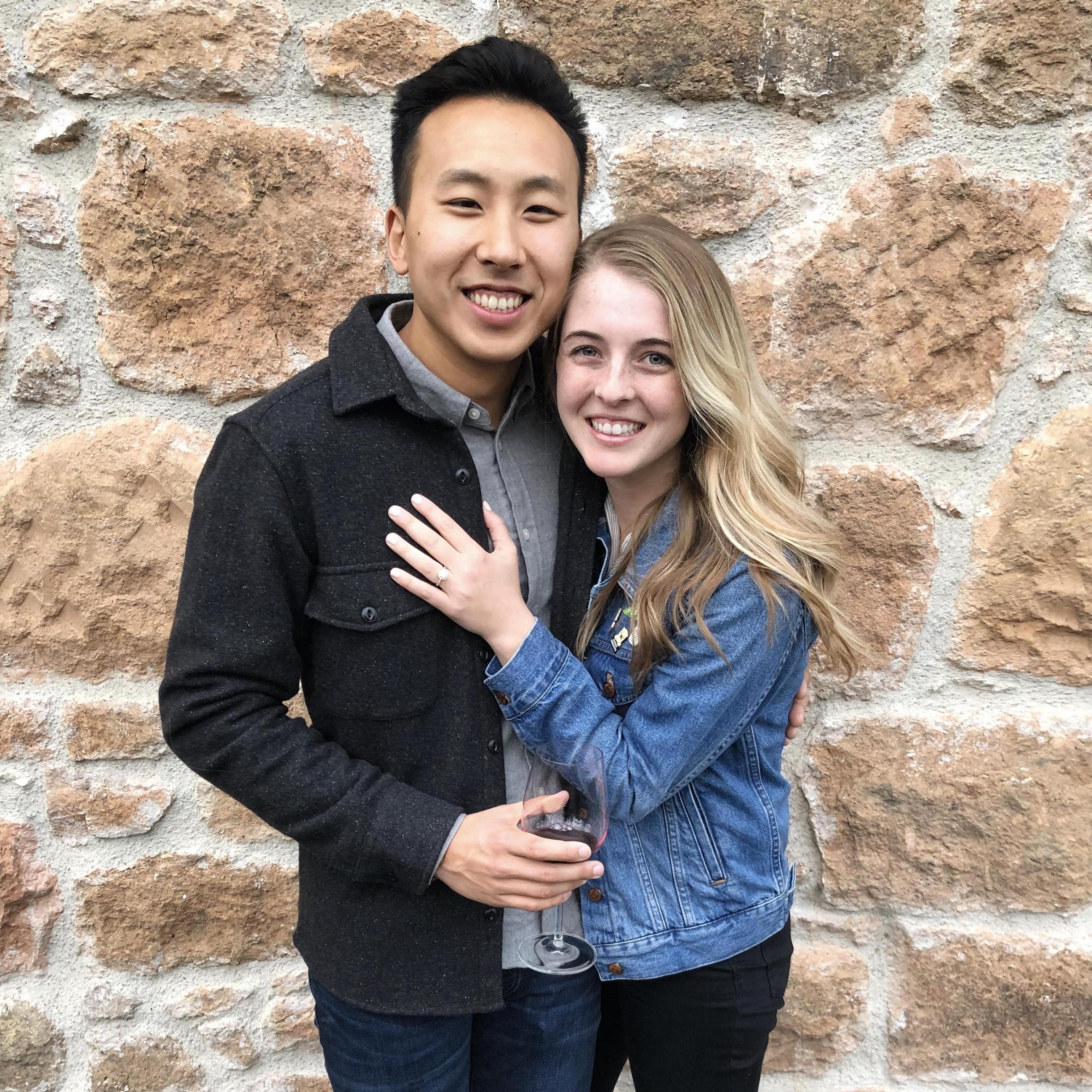 The day we got engaged at the winery we went to!