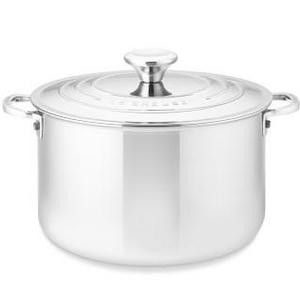 Le Creuset Stainless-Steel Stock Pot, 7-Qt.