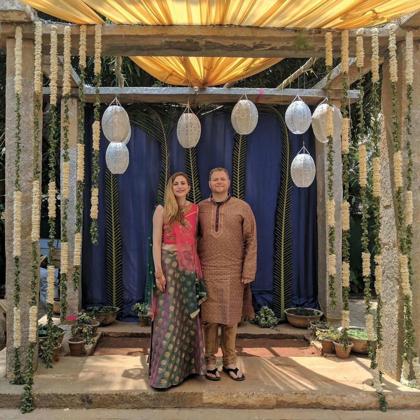 Looking our best in Bangalore for Akshatha and Deven's wedding!