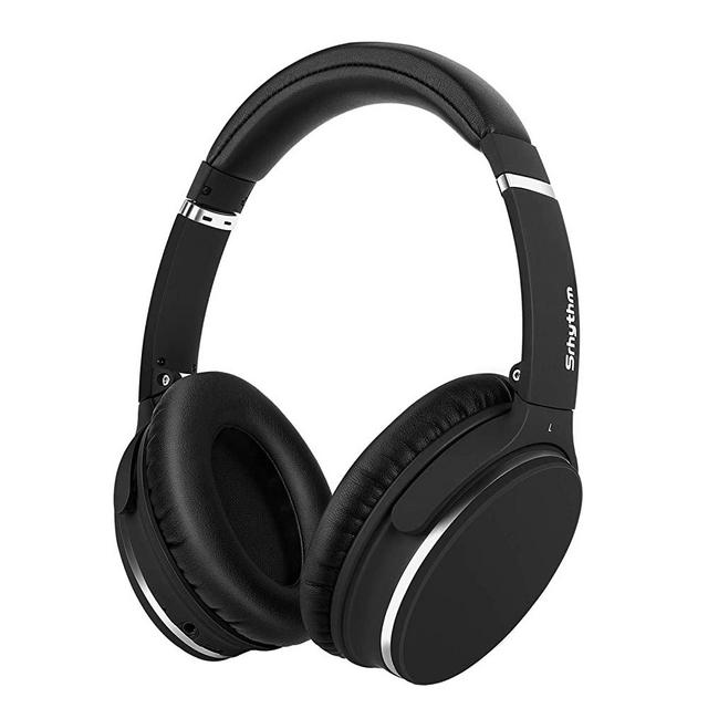 Noise Cancelling Headphones Over Ear,Wireless Lightweight Srhythm NC25 Durable Foldable Deep Bass Hi-Fi Stereo Bluetooth Headset with Mic and Wire for TV, PC, Cell Phone- Low Latency