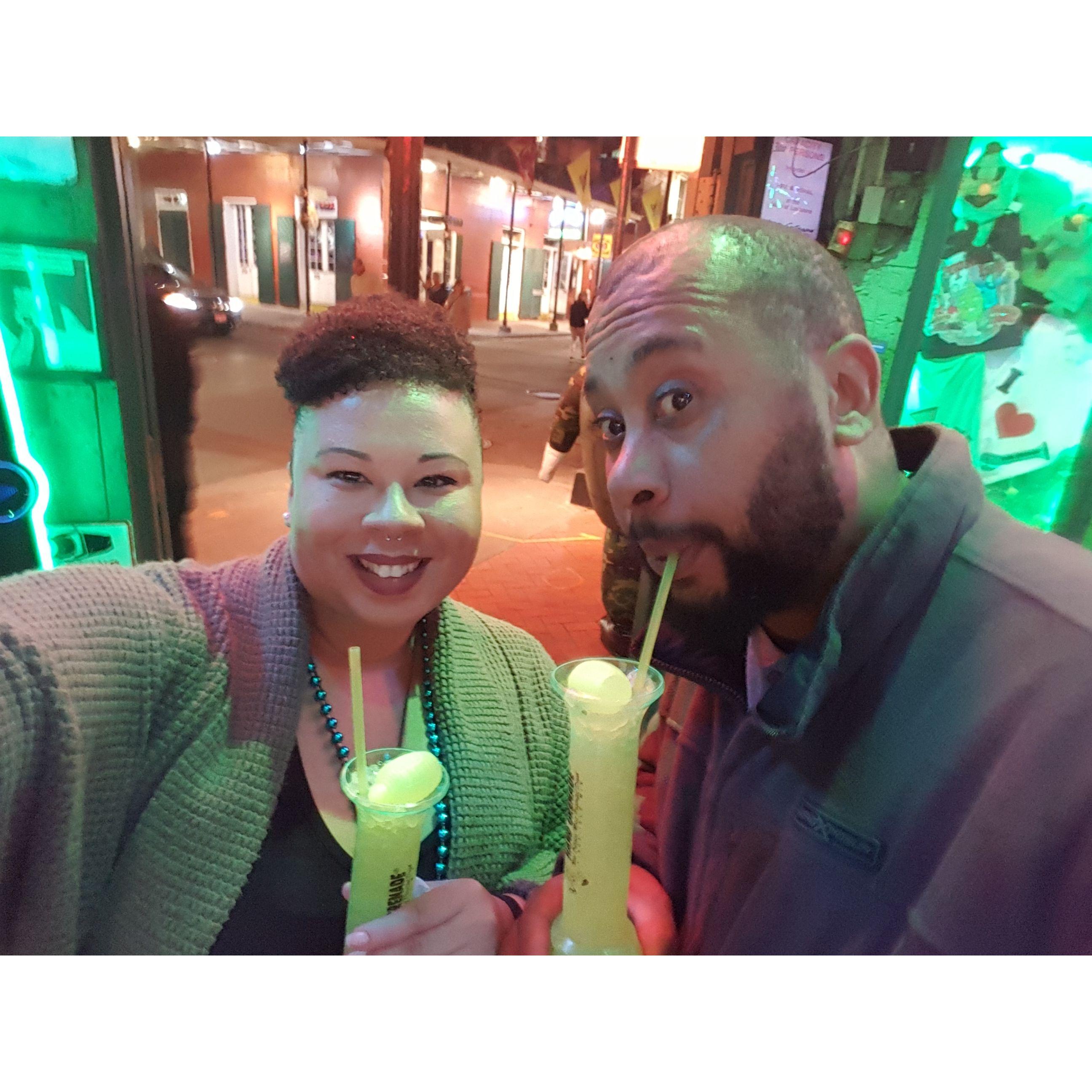 Even he had to get a hand grenade on Bourbon street