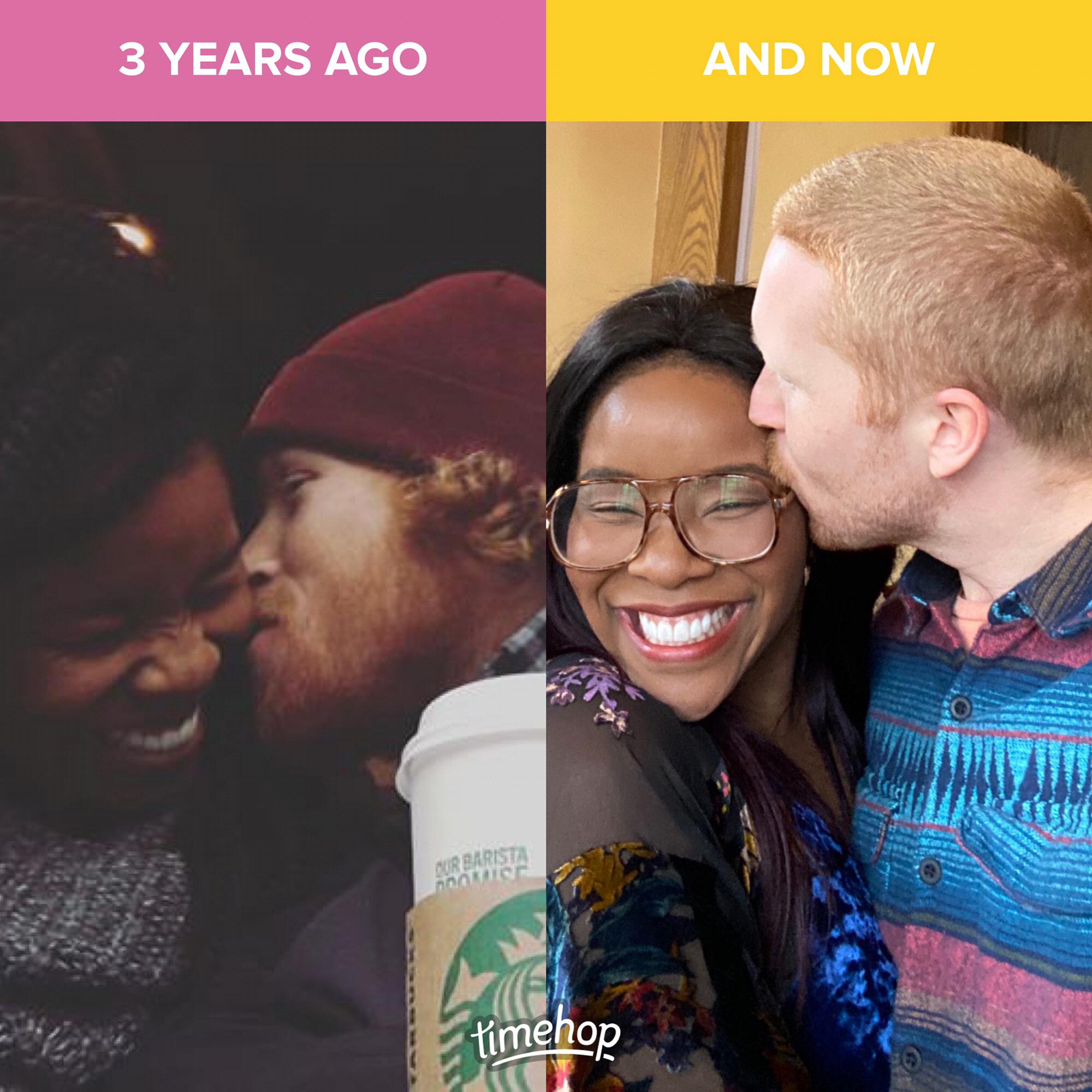 We have come a long way and he keeps me smiling with each kiss. Can’t wait for a million more.