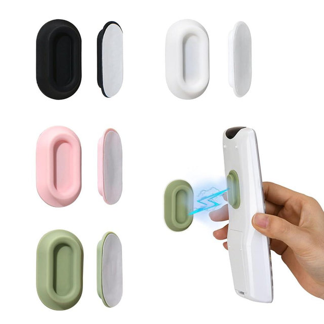 XYOFUN Magnetic Remote Control Holder Wall Mount - 4 Pcs No Drill Self-Adhesive Organizer for Air Conditioner & TV Remotes, Storage Caddy for Televisions Backside - Multicolor