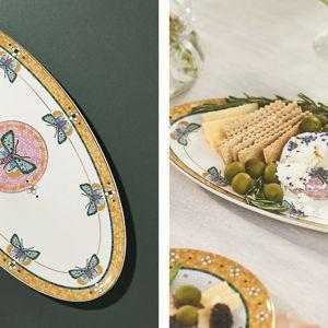 The Bistro Tile Stoneware Platter: Garden Edition