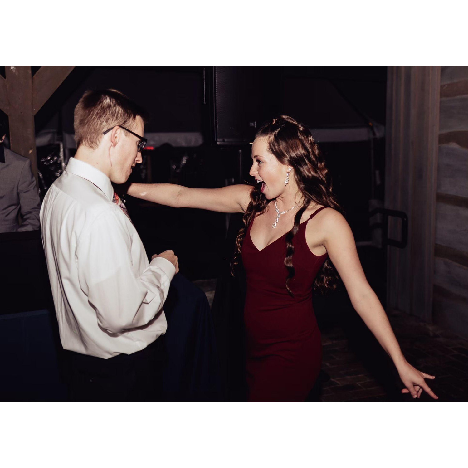 If you invite us to your wedding, you'll most likely find us on the dance floor