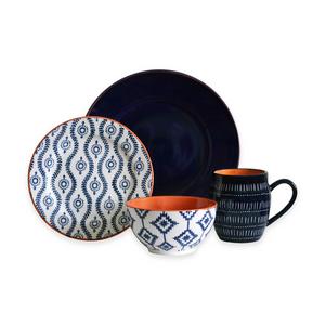 Baum Tangiers 16-Piece Dinnerware Set in Navy