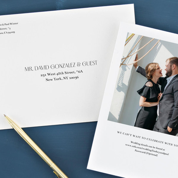 Terian Border | Black | Zola Wedding Invitations