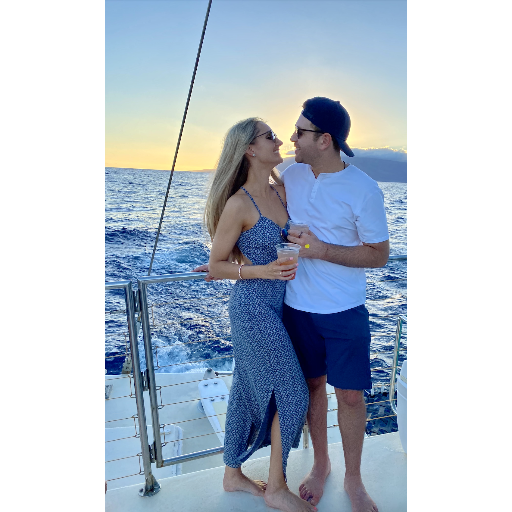 Christmas 2020 - the last sunset sail before our engagement day