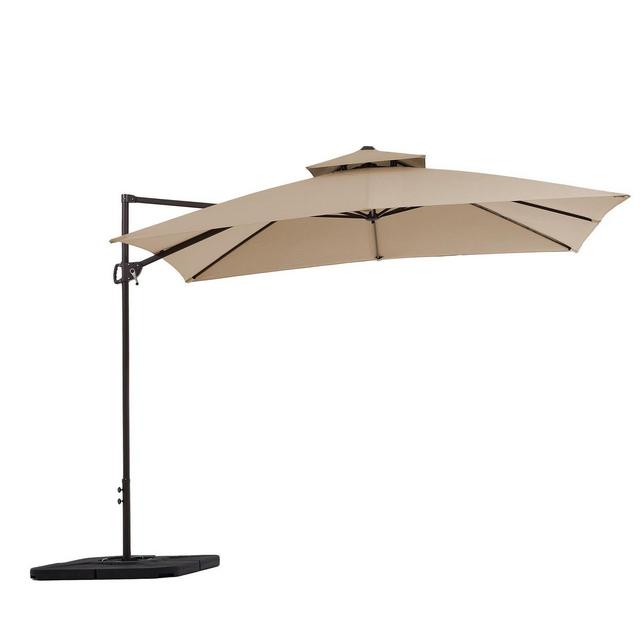 Hyleory 9ft Double-Layered Quadrate Patio Umbrella - Durable Polyester Canopy