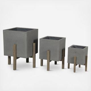 Ficonstone Square 3-Piece Planter Set