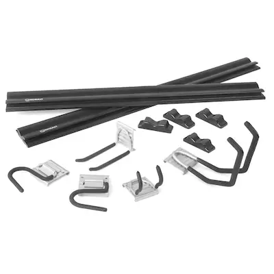 Kobalt 11-Piece 7.1-in Gray and Black Plastic Multipurpose Storage Rail System