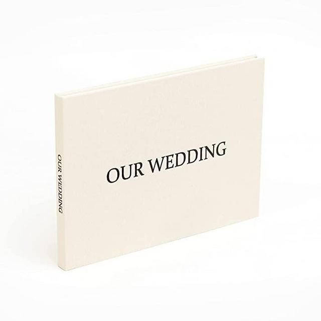 The Motion Books (OUR WEDDING - BLACK) | Video Book that plays your wedding video | Card with Video Display, Wedding Video Book, Wedding Video Album | 4GB Memory, IPS Display, Linen Bound and Rechargeable Battery