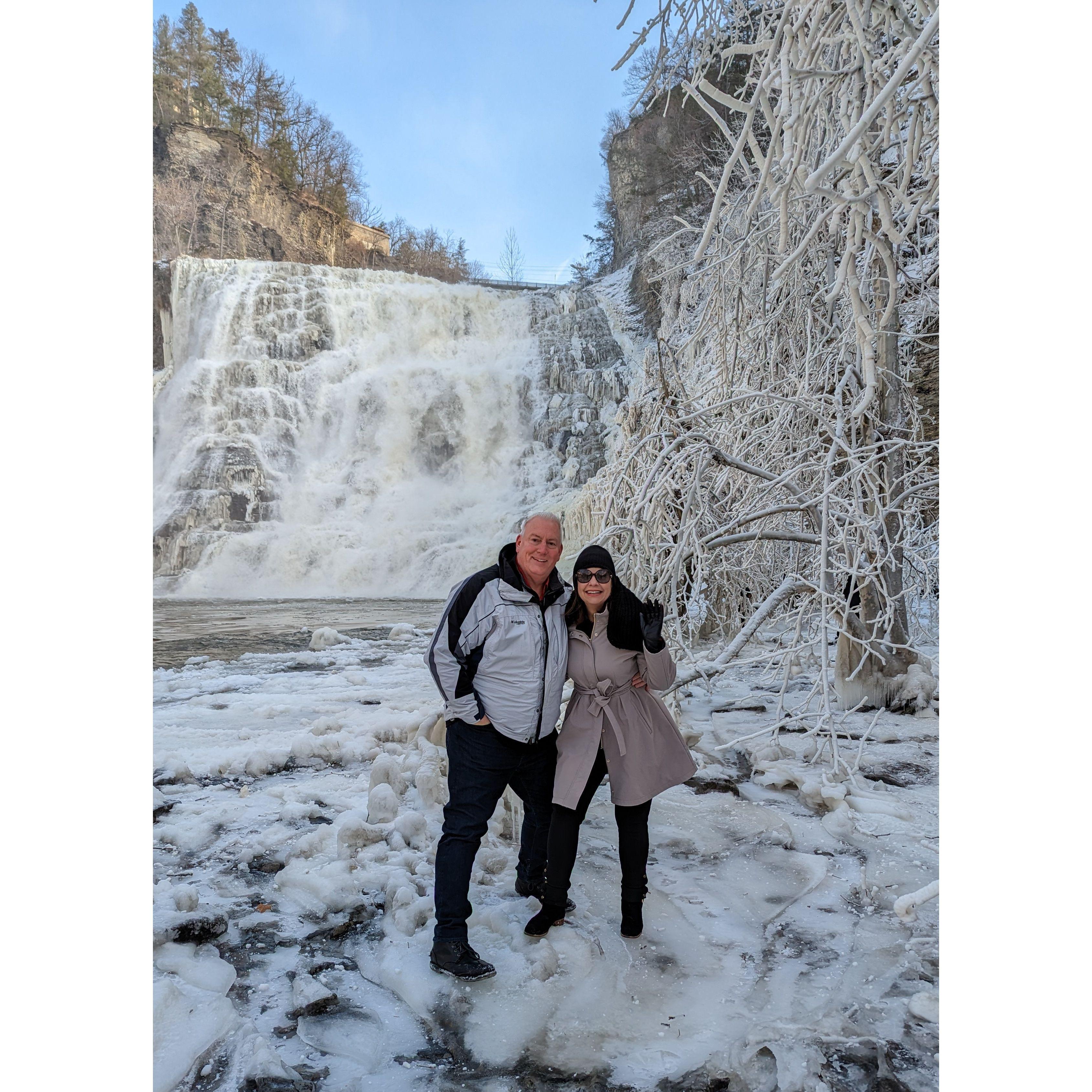 Winter in ithica, NY 2023 - Frozen waterfall