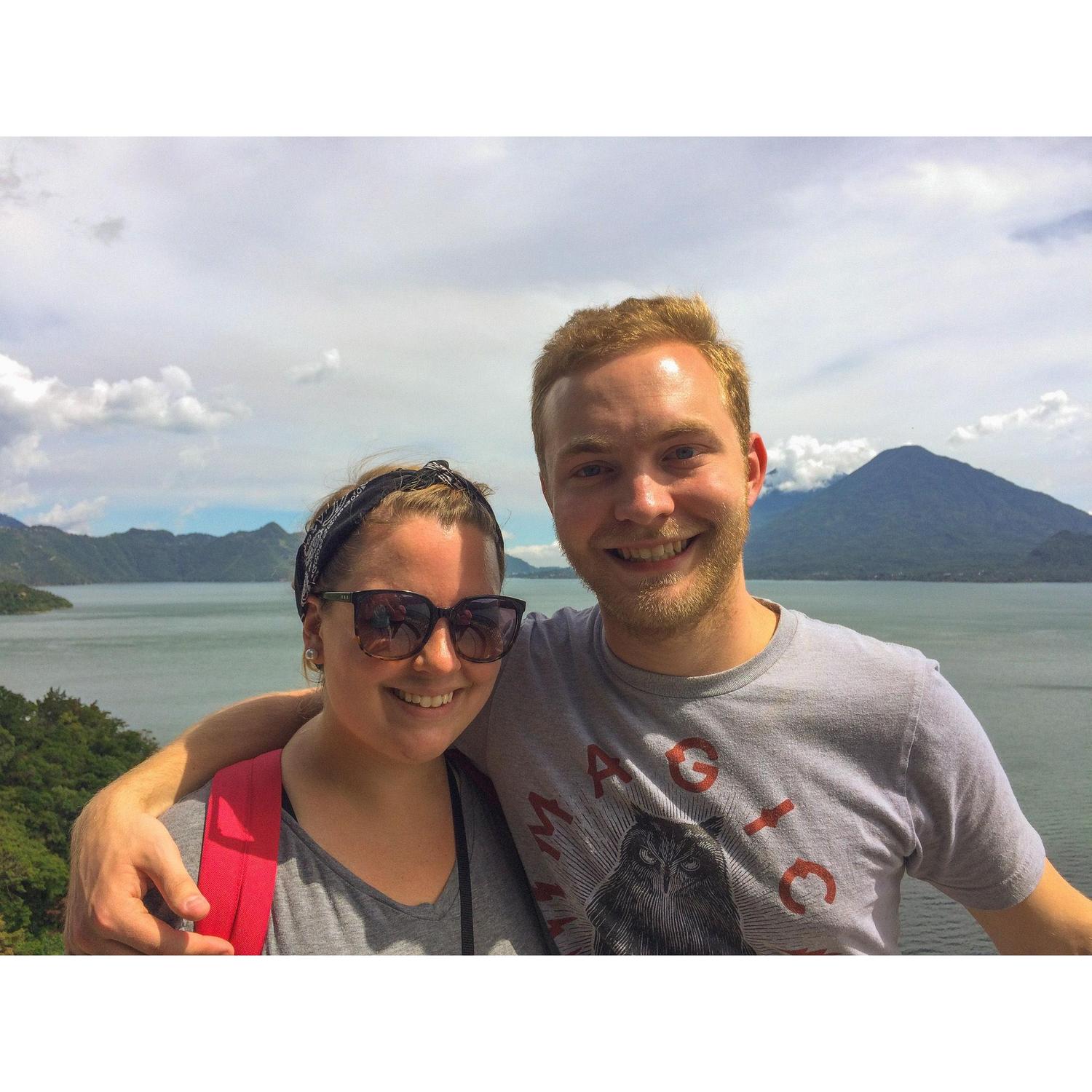From our trip to Guatemala with Leslie's family in 2017! Beautiful Lake Atitlán behind us.