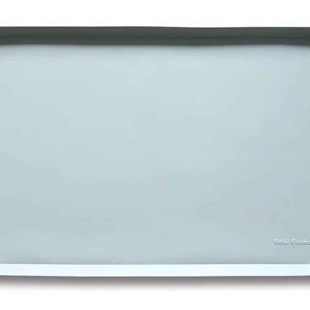 Hoki Found L Silicone Pet Food Mats Tray with Higher Lips - Non Slip Pet Dog Cat Bowl Mats Placemat - Dog Pet Cat Feeding Mat - Waterproof Dog Cat Food Mats -Pet Water Mats for Carpet - Battleship