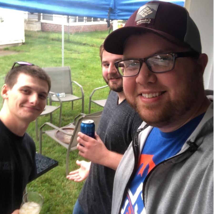 Justin with Gage (best man and brother) and Adam (groomsman and brother)
