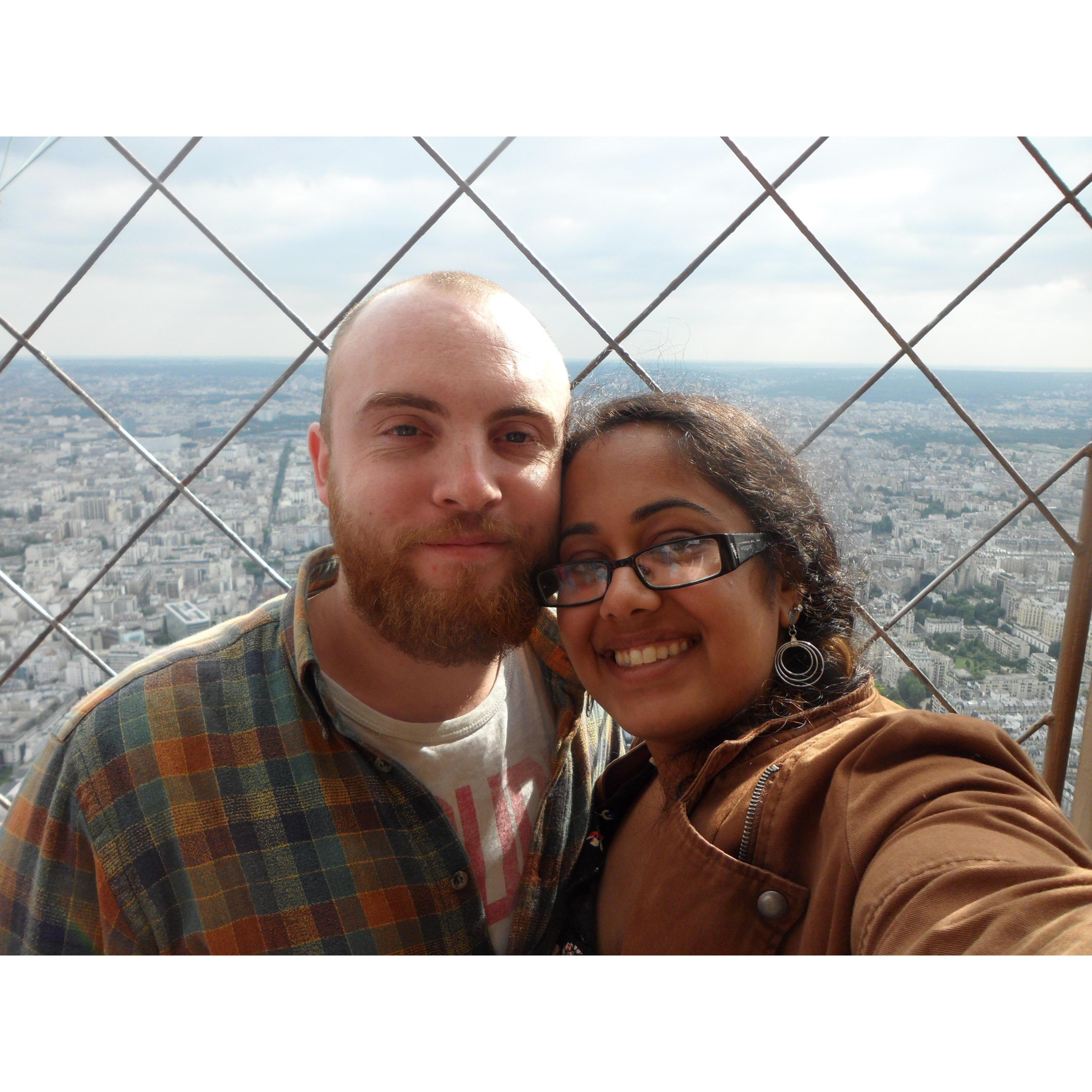 Top of the Eiffel Tower - right after we first said 'I love you'