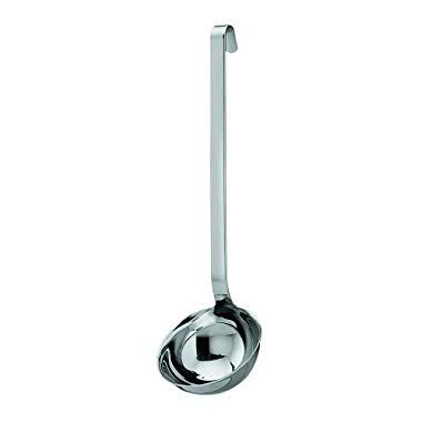 Rösle Stainless Steel Hooked Handle Ladle with Pouring Rim, 4.1-Ounce