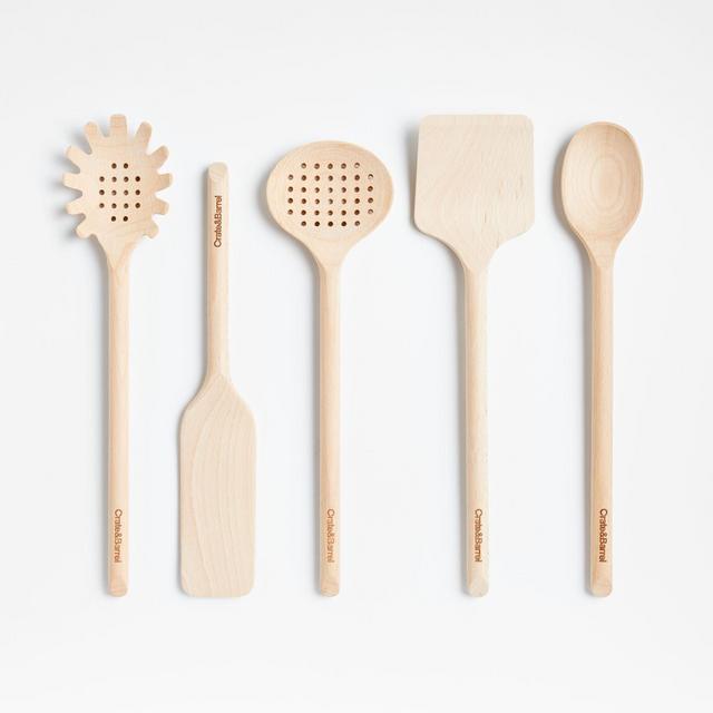 Wood and Blue Silicone Mini Spatula by Molly Baz | Crate & Barrel