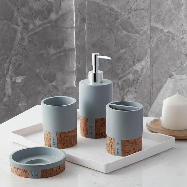 Sweet Home Collection - Moderno Bath Accessory Collection, 4 Piece Set