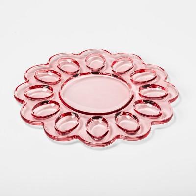 Glass Egg Platter Pink - Threshold™
