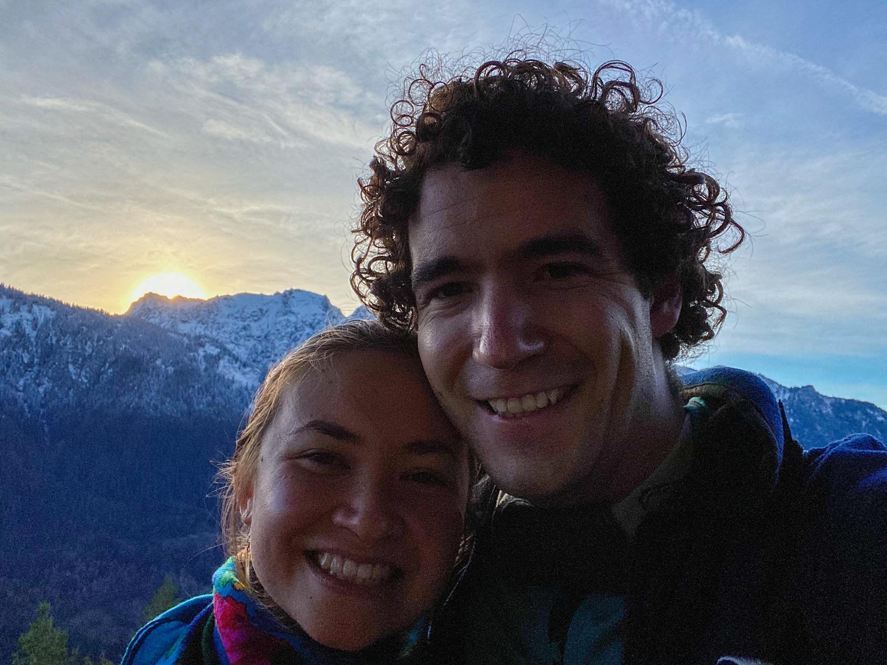 Our first picture together at Heybrook Lookout! - December 2020