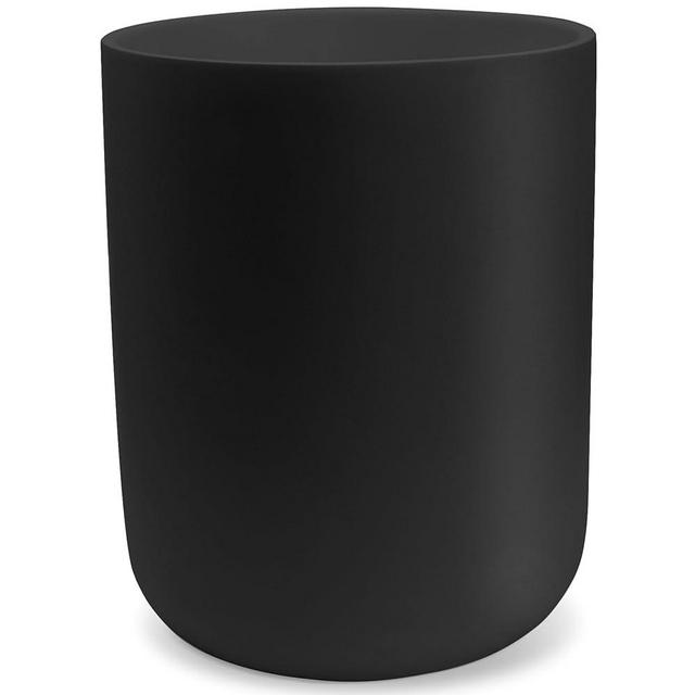 Yew Design Matte Black Round Compact Trash Can Mini, 2 Gallons / 7.5L Garbage Bin, Tiny Wastebasket for Bathrooms, Office, Under Desk, Bedroom, Laundry Room, Kitchen, Kids Room, and Dorm