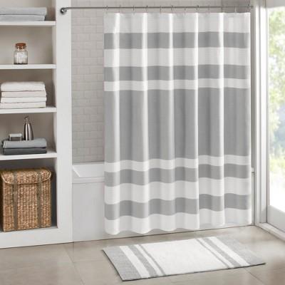 Spa Waffle Shower Curtain with 3M Treatment Gray
