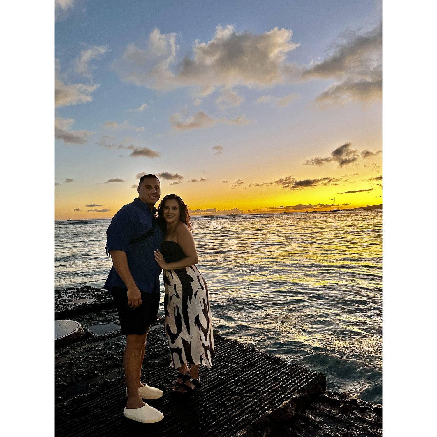 Later that night, we caught a beautiful sunset and watched the Waikiki fireworks