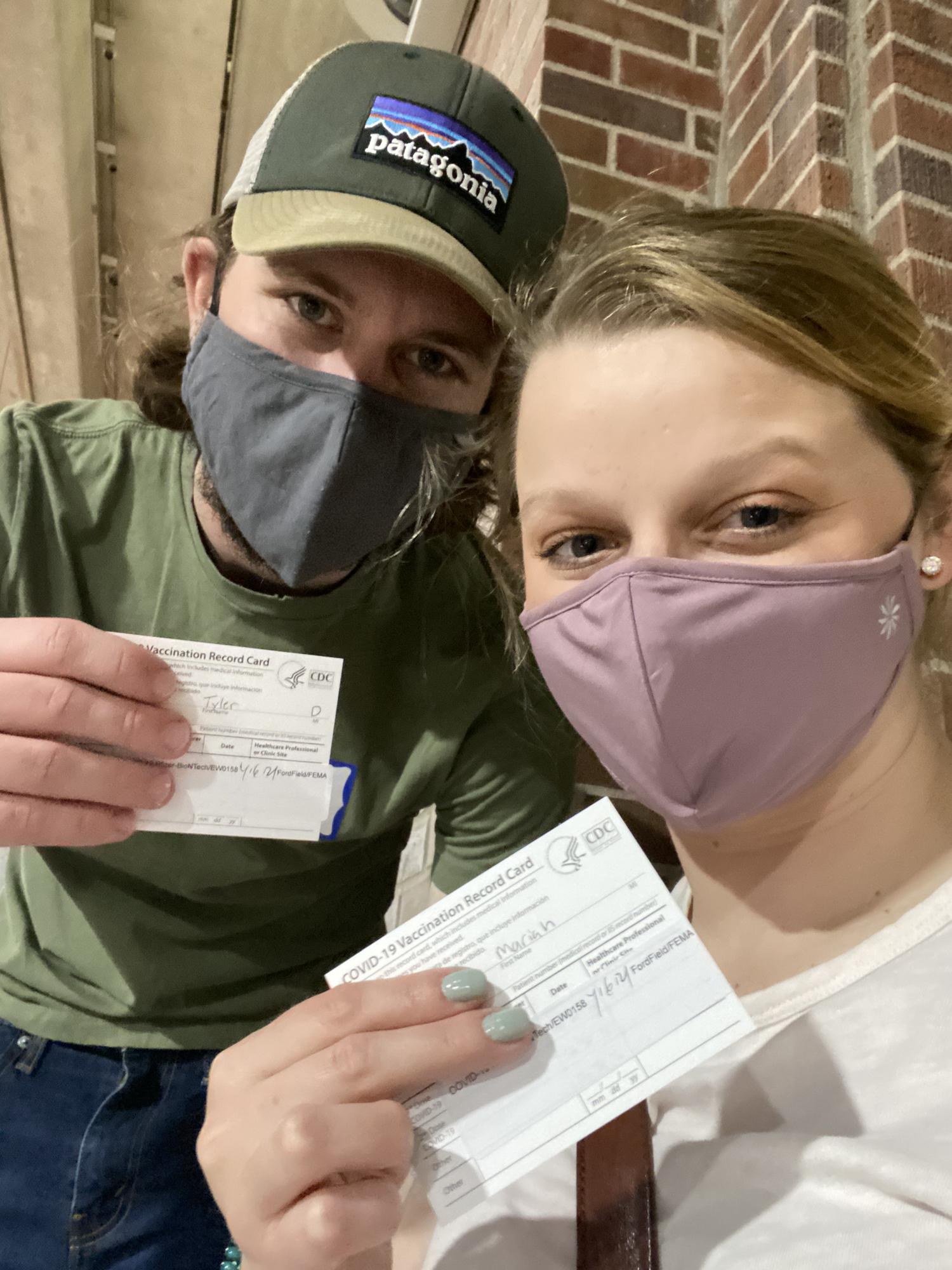Getting our COVID-19 shots at Ford Field with the hope of getting life back to normal - April 2021