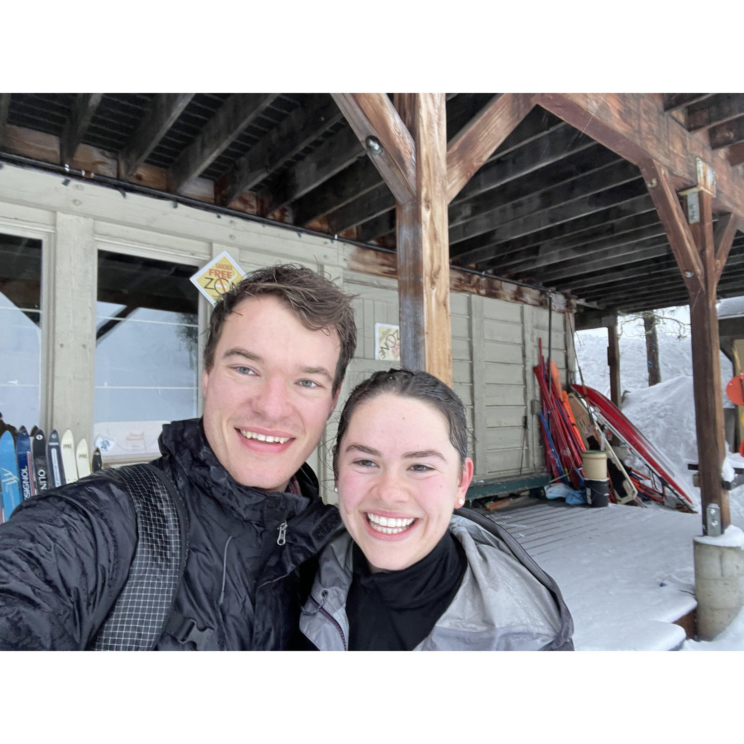 Doing some uphill travel at the Little Ski Hill in McCall