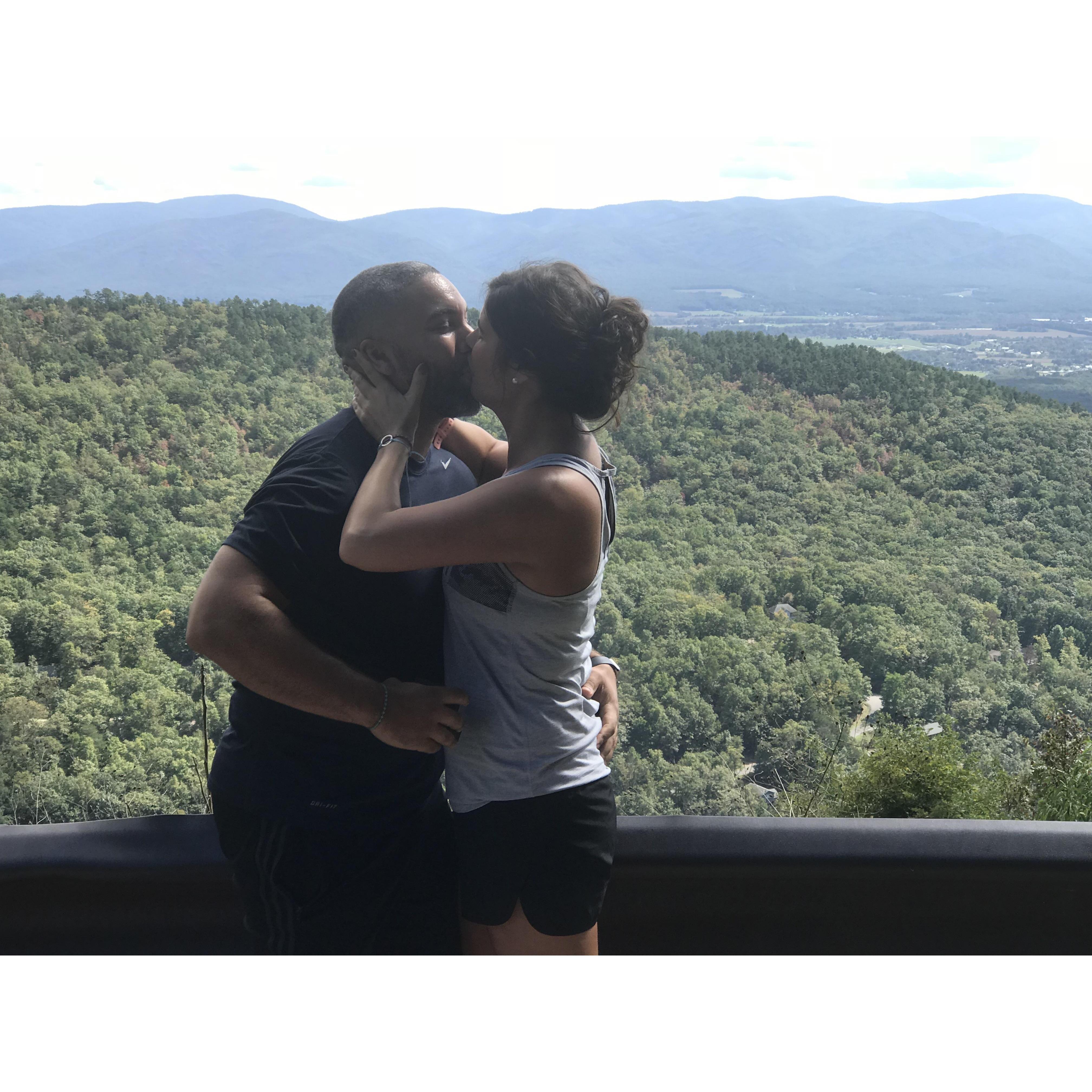 First kiss living that engaged life <3
