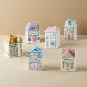 Lenox Spice Village 6-Piece Savory Street Spice Jar Set