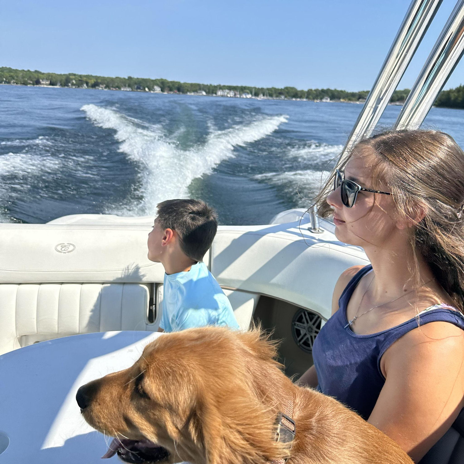 Auntie Claire on Family boat ride