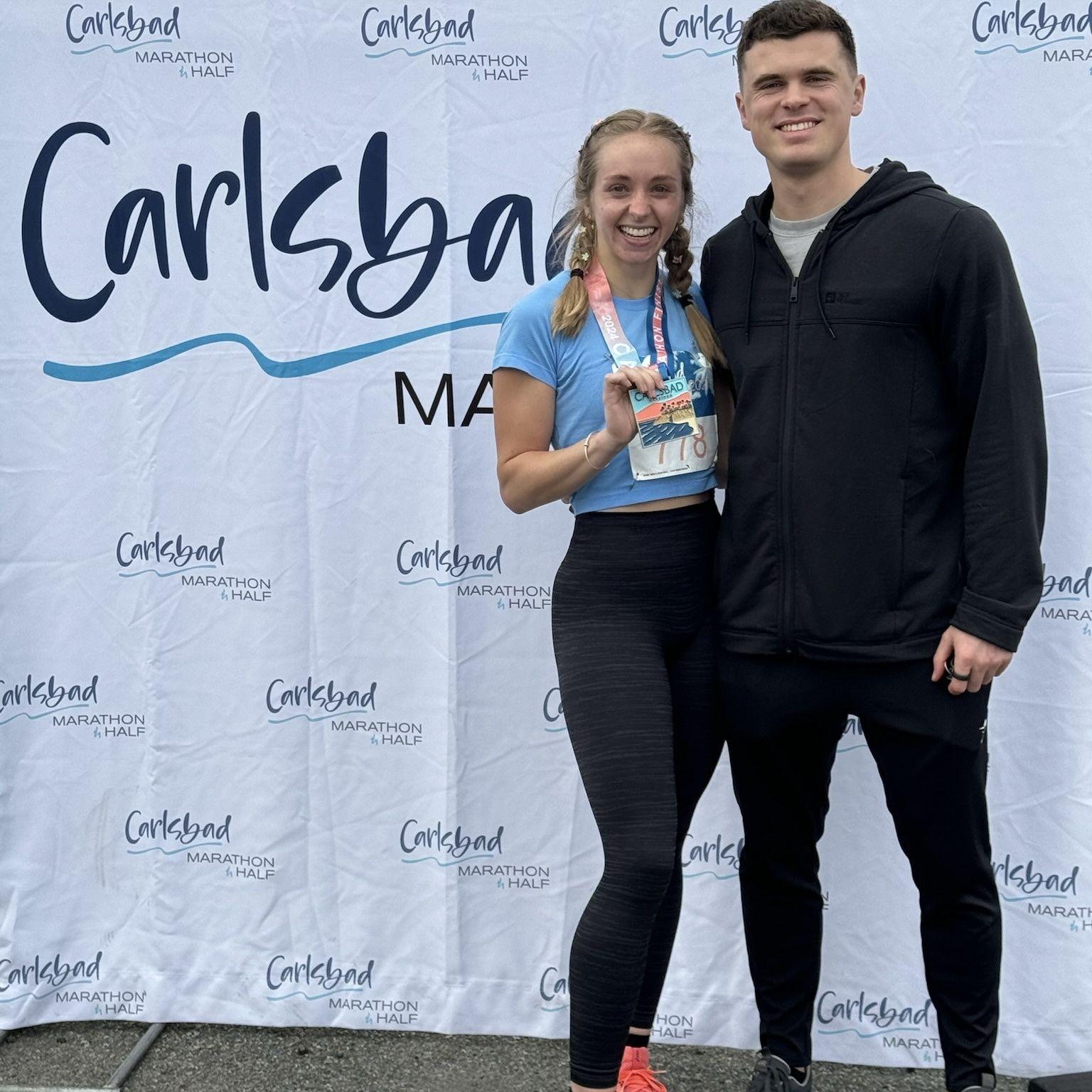 January 2024 - Henry always supporting Jamie on her running adventures!