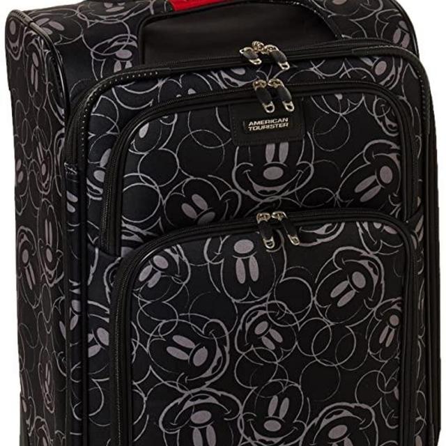 American Tourister Disney Softside Luggage with Spinner Wheels, Mickey Mouse Scribbler Multi-Face