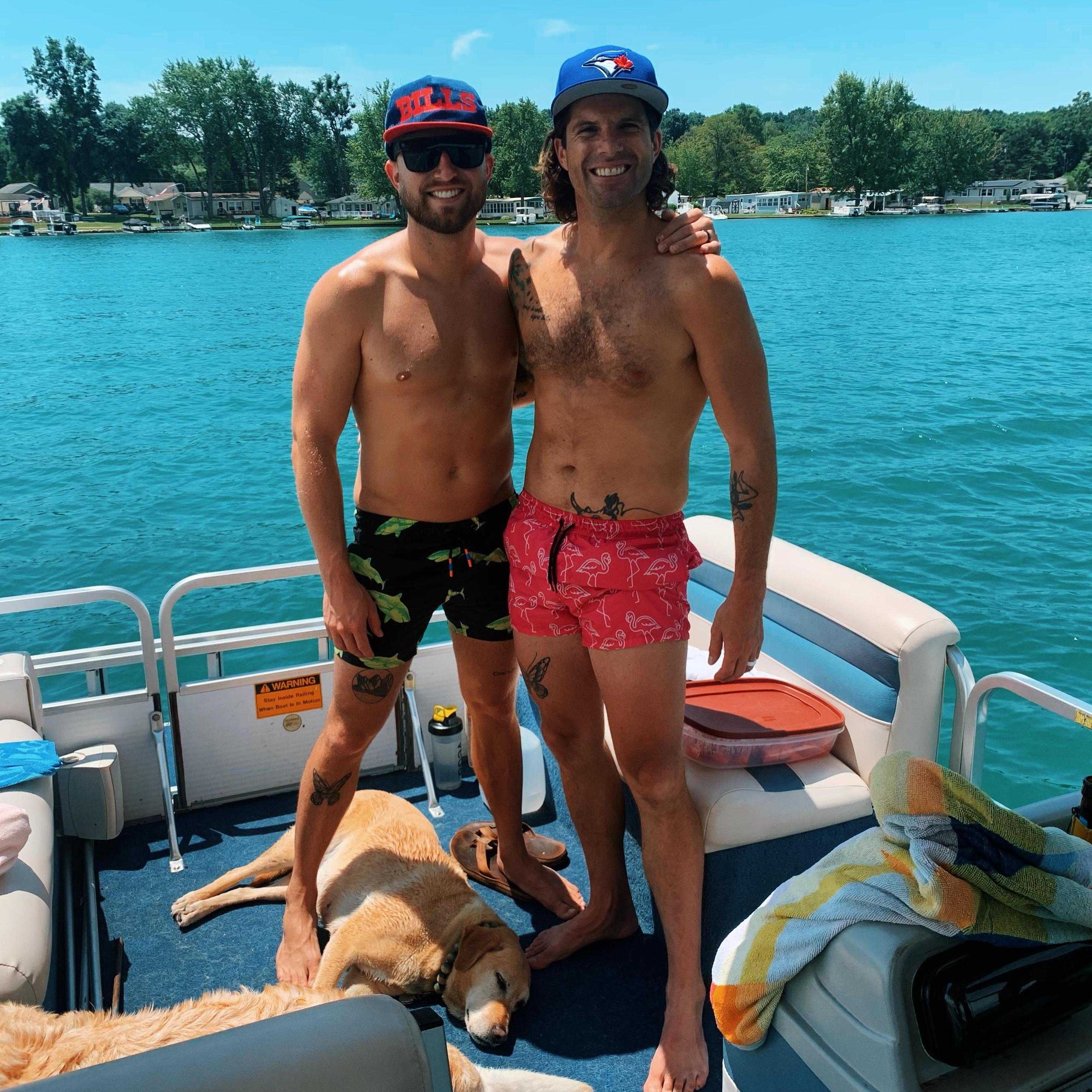 Sun, water, and dogs. Is there anything better?? Loving their friend's summer lake house in Michigan.