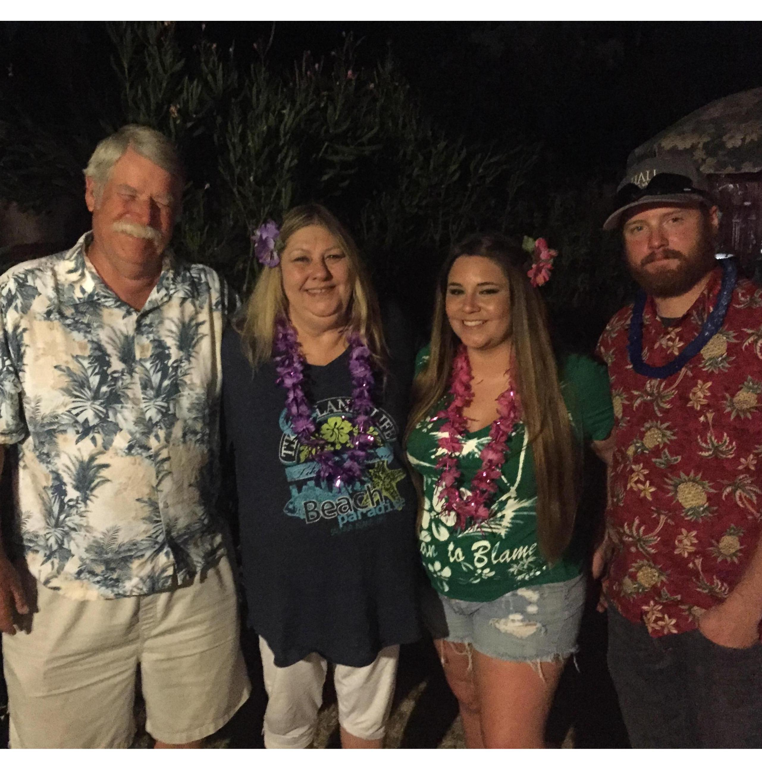 Luau time with Cally's parents