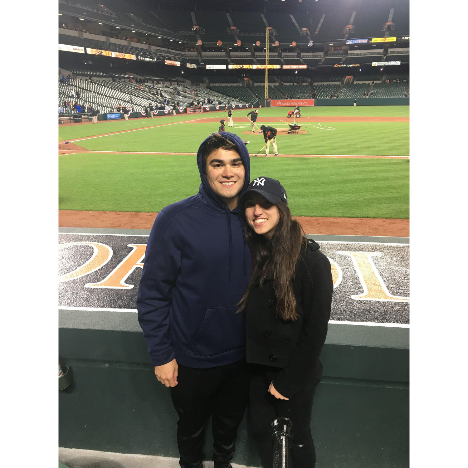Freshman Year - Orioles vs. Yankees at Camden Yards.