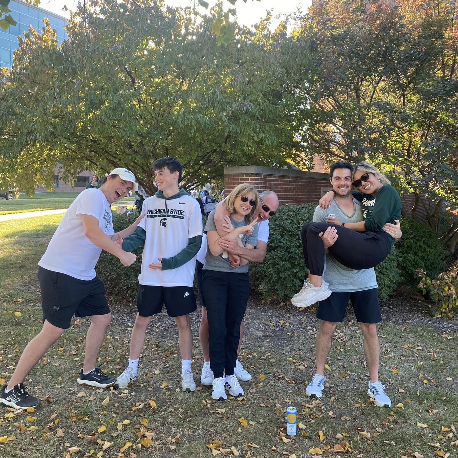 The bride’s first Michigan STATE tailgate with the Grycza gang