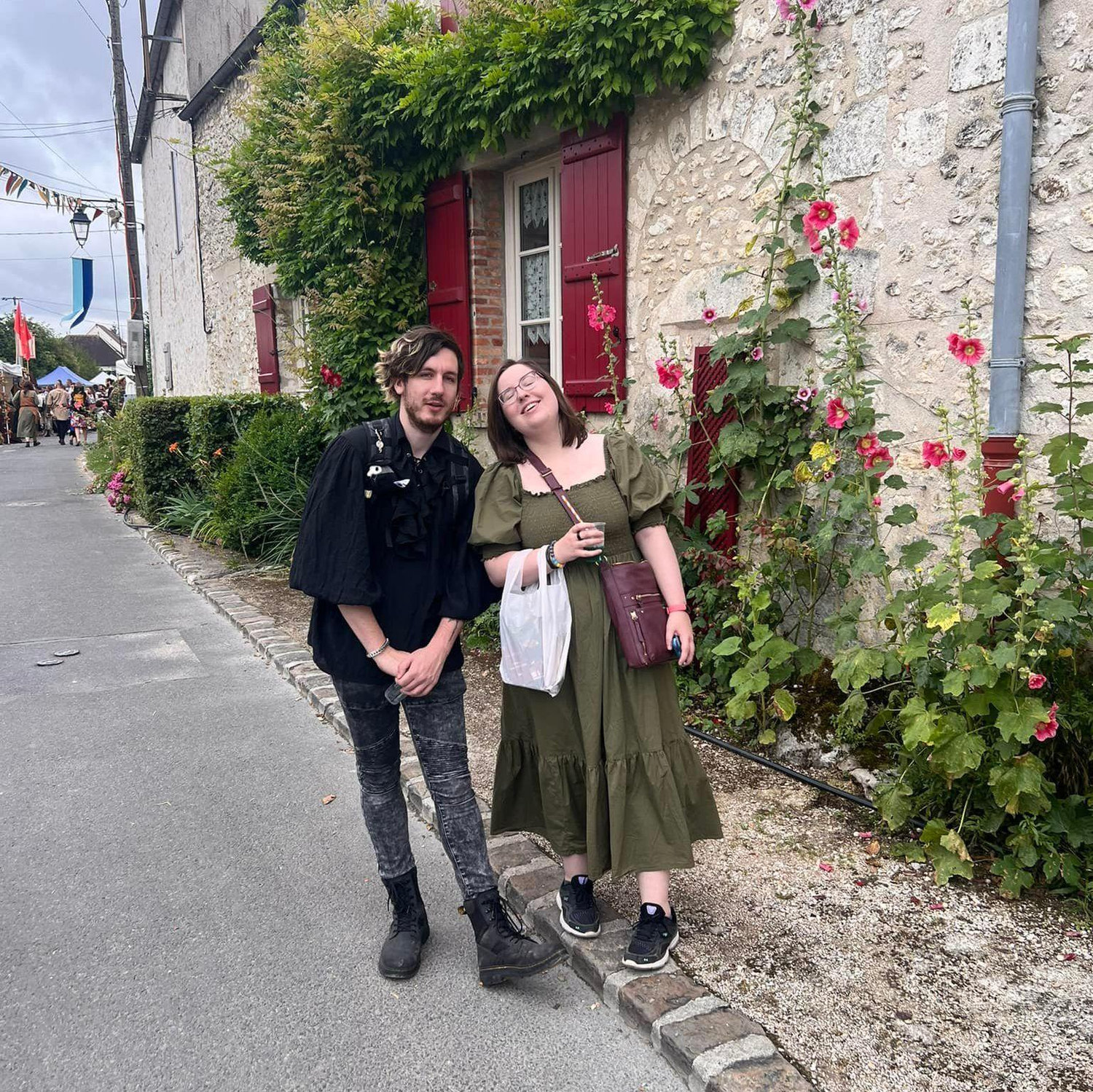 Sammie and Cooper at a Renfair in France