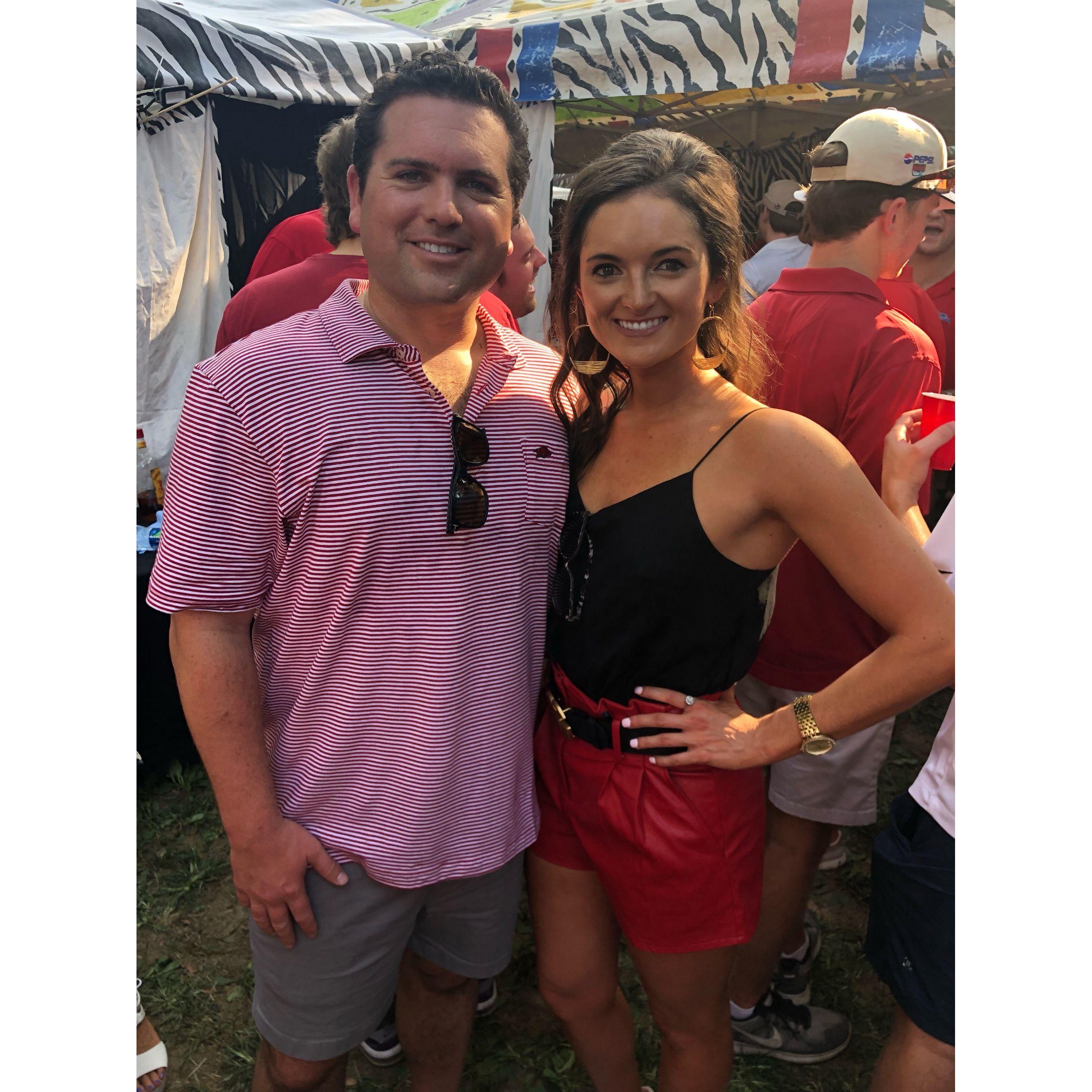 Henry's first Razorback game!