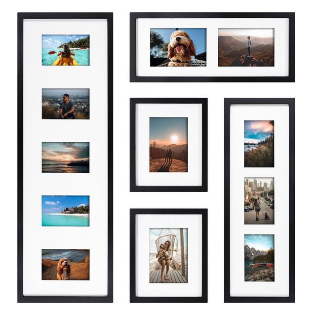 5pc Gallery Frame Box Set Black - Kate & Laurel All Things Decor