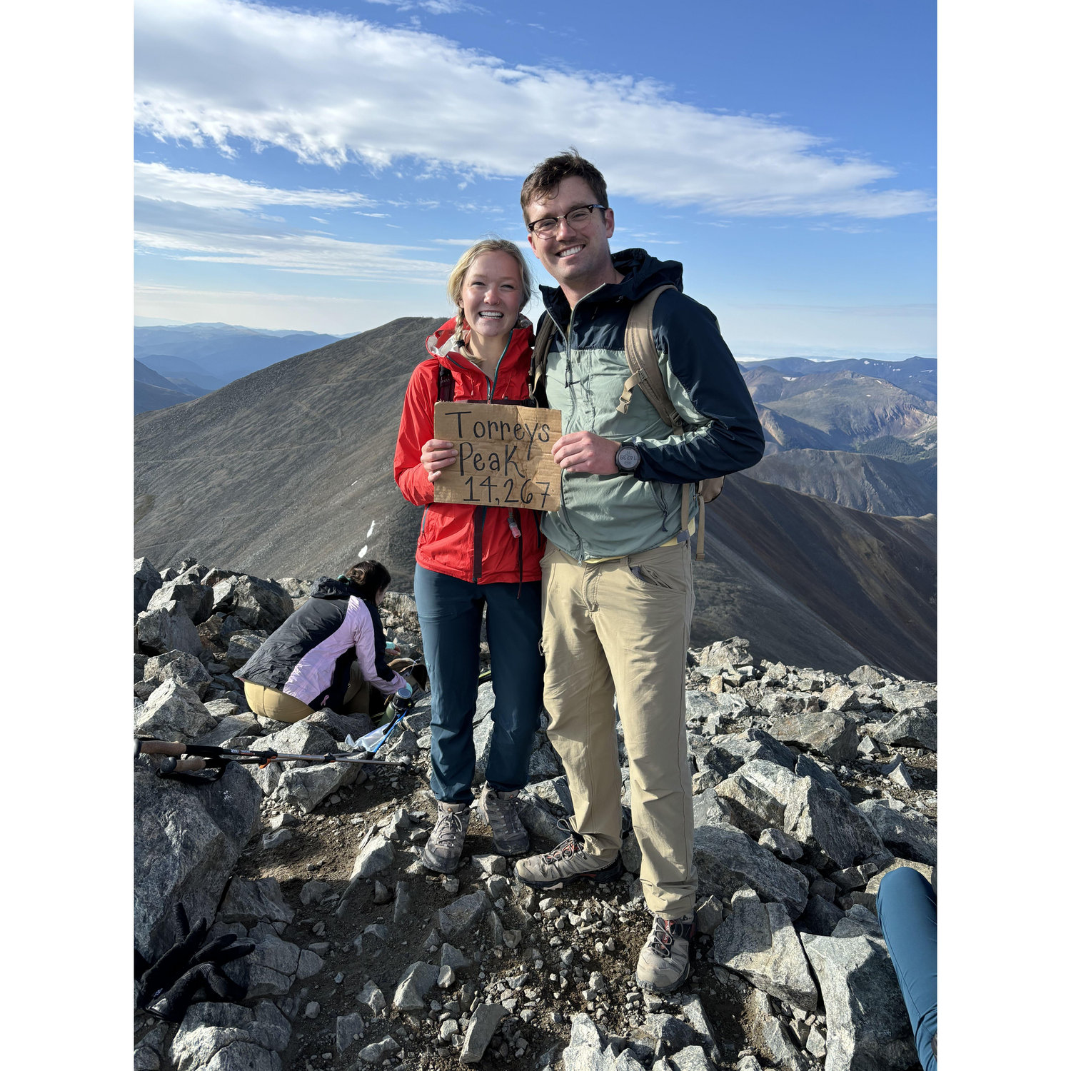 Our third 14er together. Elsa's 7th and Rob's 9th.
