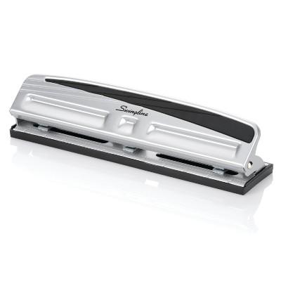 Swingline 3 Hole Punch, 10 Sheet Capacity - Silver/Black