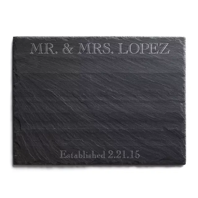 "Mr. & Mrs." Slate Cheese Board