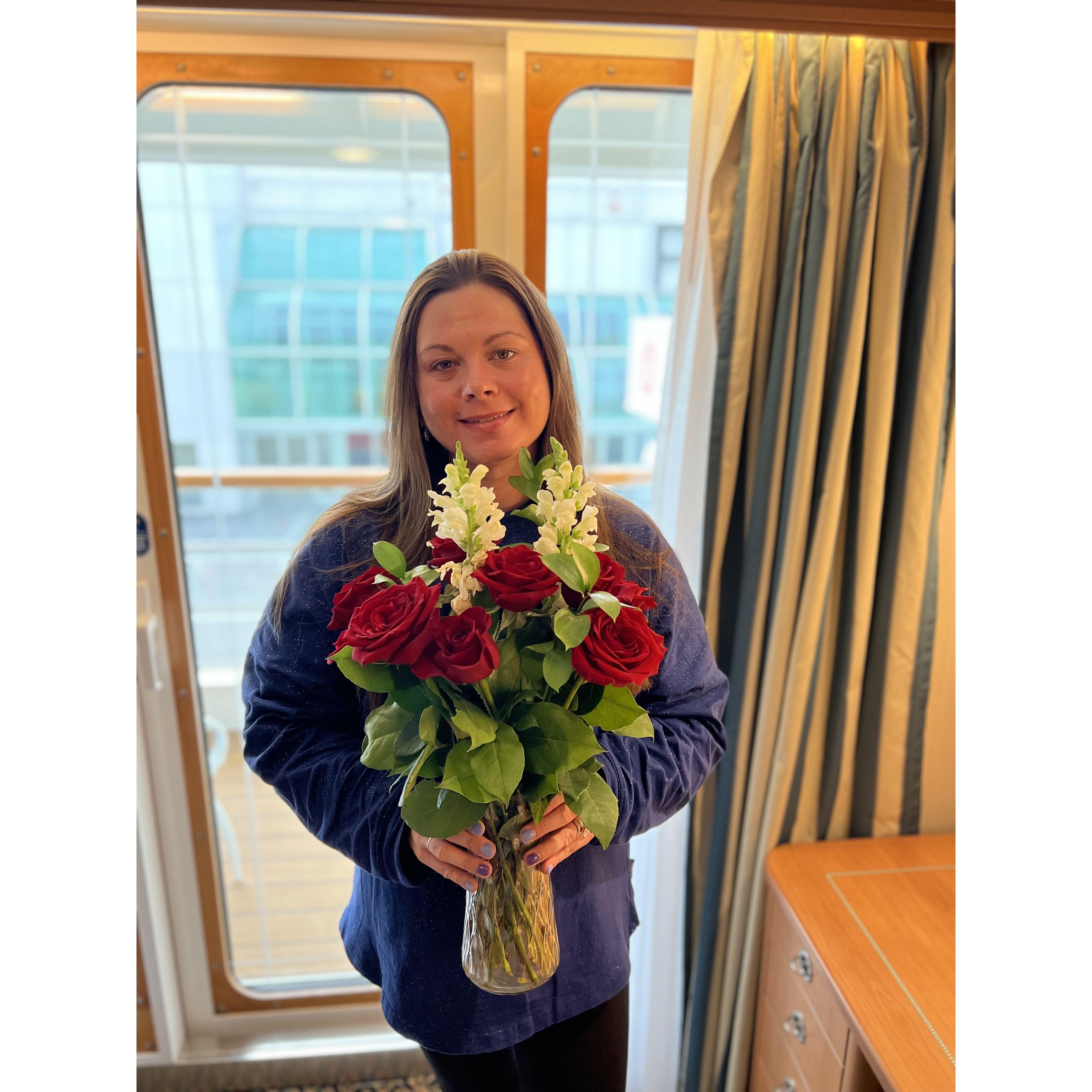 Surprise Flowers on Cruise