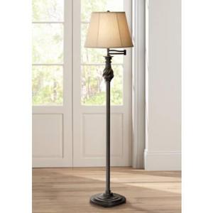 Restoration Bronze Swing Arm Floor Lamp by Regency Hill