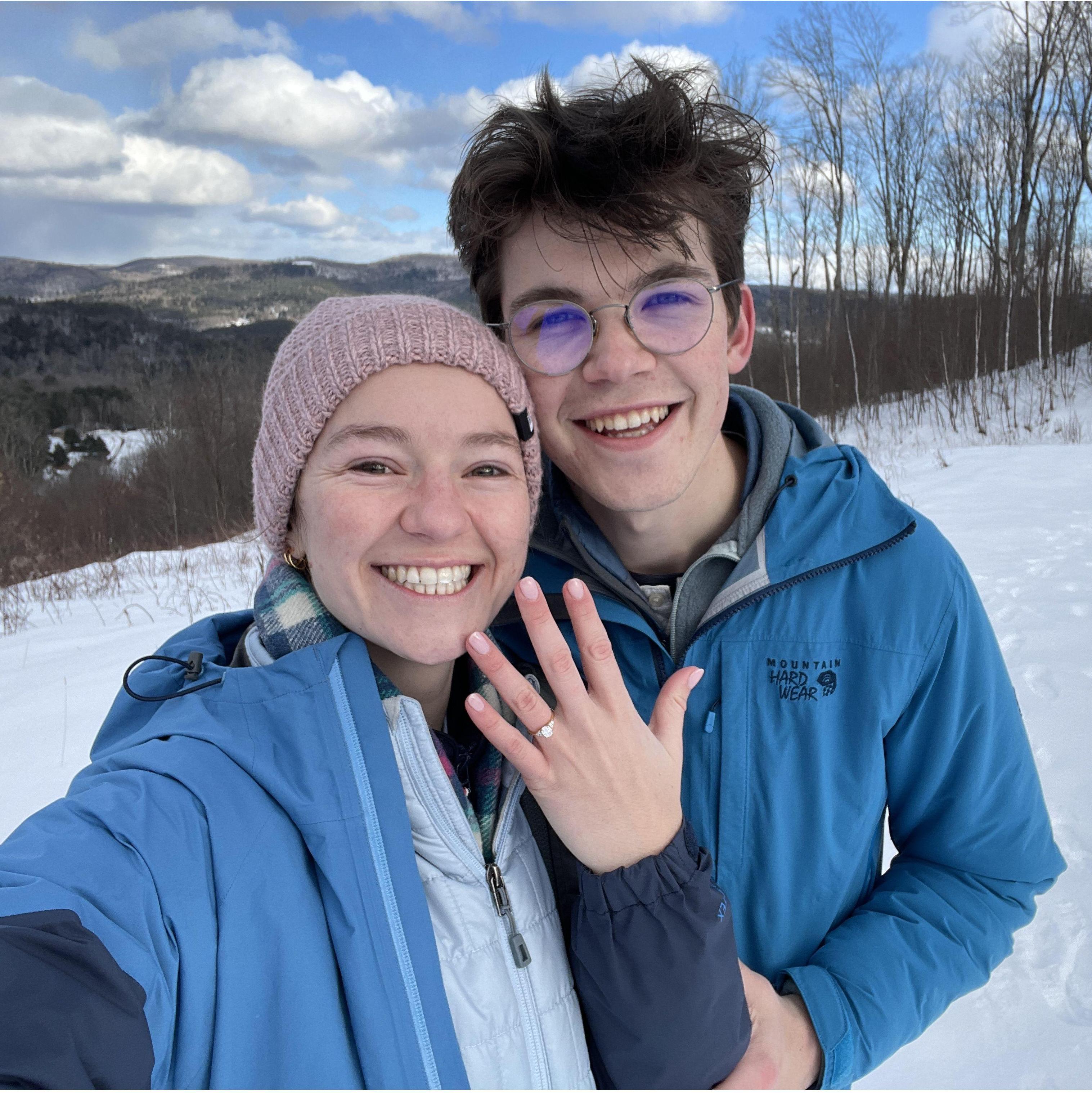 Right after Casey proposed in Vermont!